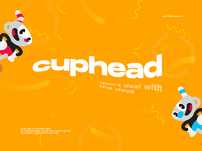 Cuphead! art concept cuphead design flatdesign illustration minimalism minimalistic mugman vector wallpaper