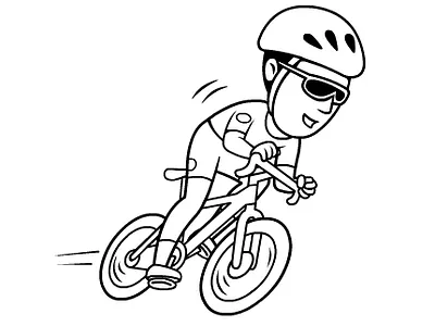 Cyclist cartoon character cartoon cartoon art character creative emoji icon illustraion illustrator logo stickers vector