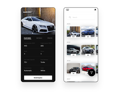 Audi App Concept adobexd app audi cars ui ux