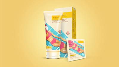 Packaging Design - Lines Cosmetics beauty product branding cosmetics graphic design illustration packaging mockup packagingdesign pratikartz sachet skin skincare sunscreen