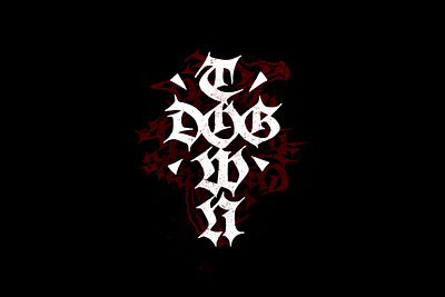 DOGTOWN blackletter calligraphy custom type dog town dogtown font lettering logo logotype typeface typemate typography