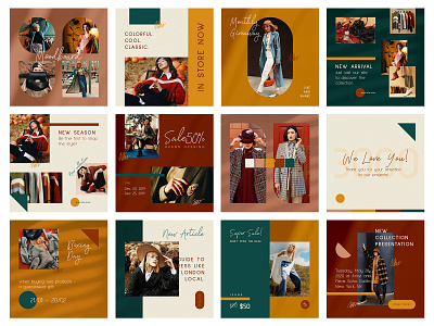 Fashion Store Instagram Posts & Stories blogger fashion instagram psd social media templates