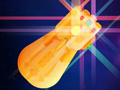 🤞 Endgame of the Infinity Saga 🤞 adventure design film gradient illustration infinity infinity gauntlet marvel mcu space superhero thanos vector