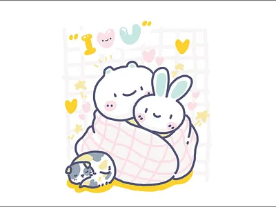 I love U cute cute art cute illustration digital art digital drawing doodle doodle art drawing illustration kawaii kawaii art kawaii illustration