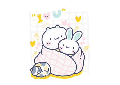 I love U cute cute art cute illustration digital art digital drawing doodle doodle art drawing illustration kawaii kawaii art kawaii illustration