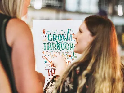 🍃 Grow through what you go through 🍂 - Exhibiton exhibition illustration illustrator mentalhealth nature nature illustration poster squirrel tyepography type wellness