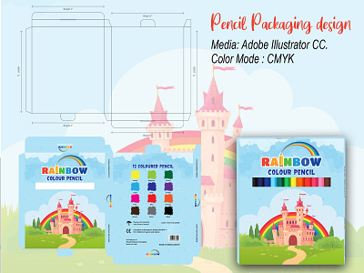 Packaging Design adobe illustrator packaging design packaging designer packaging mockup packet pencil pencil case pencil packet photoshop product