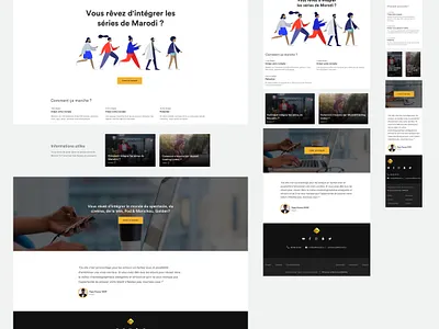 Online casting website africa cinema dakar design senegal ui ux webdesign website yellow