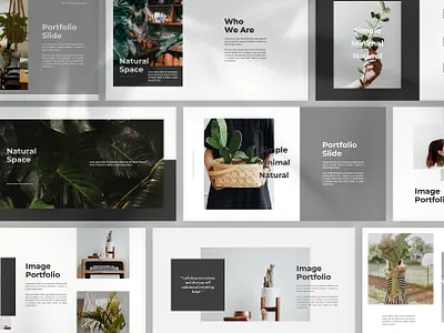 Natural Space Powerpoint Template branding corporate creative design creative market creative studio minimalism powerpoint design powerpoint presentation template presentation template studio