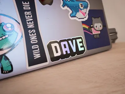 Shameless Self Promotion Sticker branding dave sticker sticker design typography