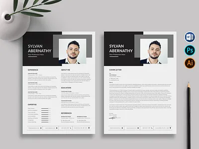 Resume 1 page resume 2 page resume clean resume cv template professional psd template resume resume template resume word template