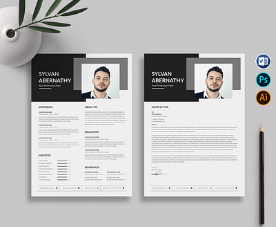 Resume 1 page resume 2 page resume clean resume cv template professional psd template resume resume template resume word template