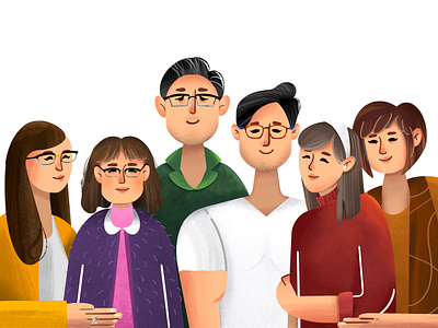 Fam character design design family illustration sketch vector