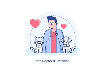 pet doctor character doctor icon icon set iconography illustration illustrator