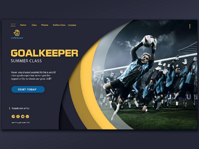 Goalie Web Banner photoshop website design