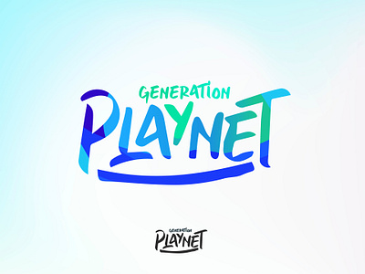 Generation Playnet blue blues branding climate design earth ecology game generation gui identity logo millenial planet play vector y