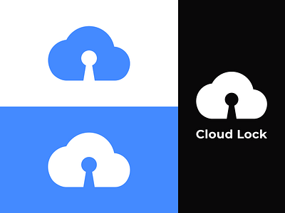 Cloud Lock Logo Branding brand identity branding cloud computing concept cumulous dailylogo dailylogochallenge dribbble flat icon lock logo logo design minimal negative space simple vector zip cloud