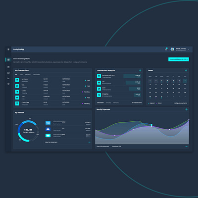 Dashboard UI adobe xd clean dailyui darkmode dashboad design uxui