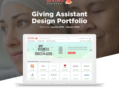 2020 Giving Assistant Design Portfolio b corporation b2b business partnerships digital marketing graphic design icon design illustration marketing marketing design nonprofit product design ui design visual design web design