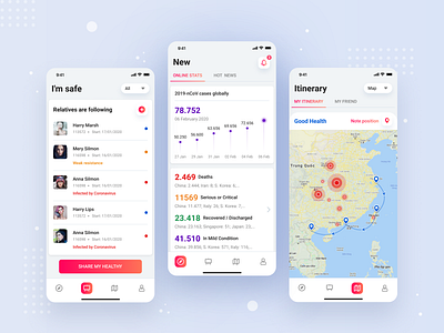 2019 - nCoV application interaction design interface mobile mobile app design product design ui design ui ux design ux design