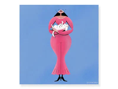 Baby Fever baby babyfever curvy curvygirl furbaby illustration procreate