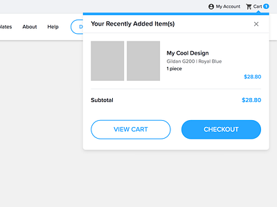 Cart Quick View checkout checkout flow ecommerce interface design shopping cart ui