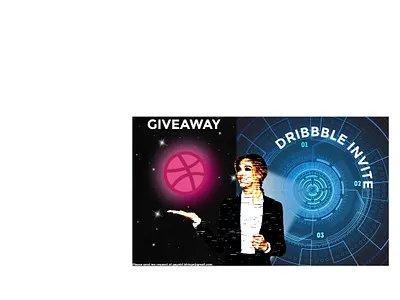 DRIBBBLE INVITATION design logo typography