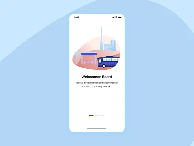 Intro Slide for Commute Transportation App android android app app app design branding commute illustration intro screen ios ios app mobile app transportation ui ux vector
