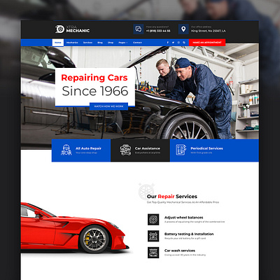 Mechanic WordPress Theme design mechanic theme ui ux web designer website website design wordpress wordpress design wordpress theme