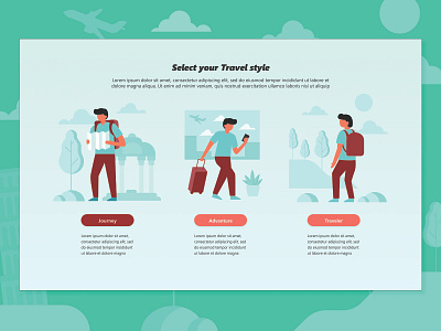 DailyUI Day 003 dailyui design illustration illustration design landing page travel ui ux vector web