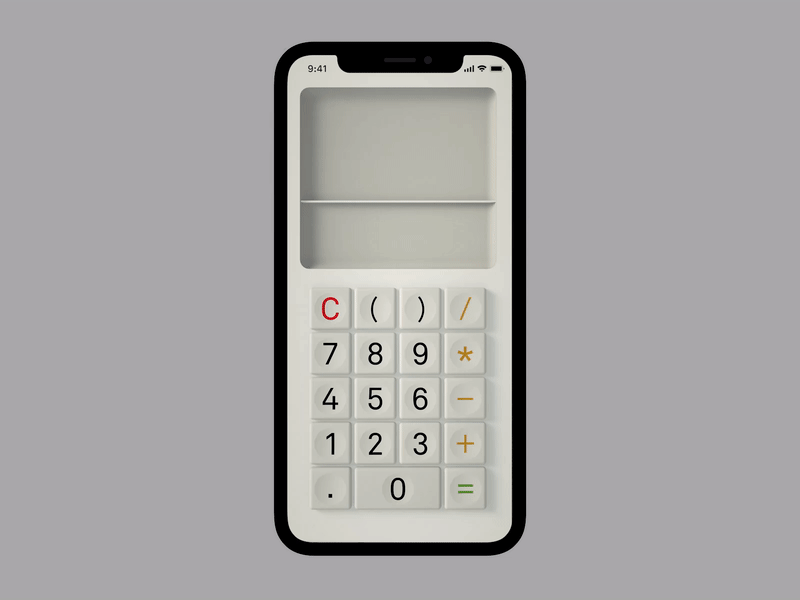 Daily UI 04 - Calculator 3d animation calculator cinema4d classy daily daily ui dailyui design neon numbers skeuomorphic skeuomorphic design ui ux web