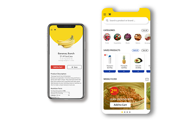 Mobile Grocery App | NoFrills Inspired adobe illustrator app branding design grocery app illustrator nofrills ui ux vector