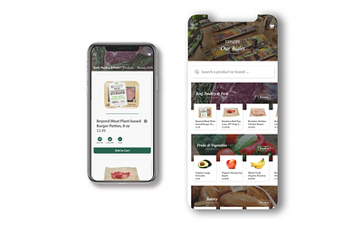 Mobile Grocery Store | Whole Foods Inspired adobe illustrator app branding design groceries grocery grocery app illustrator ui ux