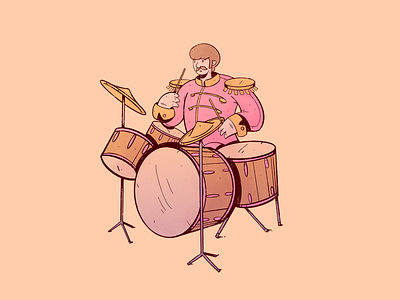 Ringo Starr art cartoon cartoon character character design characterdesign drawing illustration liverpool ringo ringo starr rock rock and roll the beatles