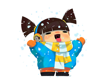 Baby Us: Snow Girl baby character design girl illustration kids nolen lee snow toddler