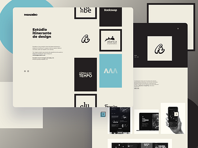 Paradeiro - Site black white casestudy dark design interface light monochromatic personal portfolio site ui ux