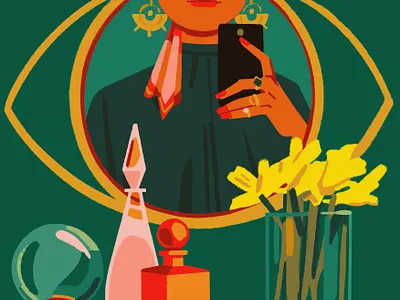selfie illustration procreate