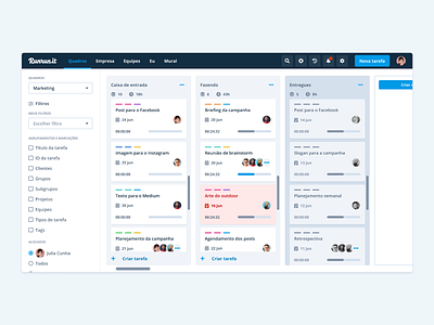Runrun.it - Boards boards flow product product design runrun.it stages tasks time time management ui ux uxui