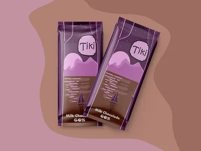 chocolate packaging design chocolate chocolate bar illustration monochrome moon mountains packaging print ripples sail sea ​​of ​​chocolate sky stars sunset vector