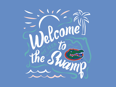 Gators - Southern Prep apparel apparel design florida gators ncaa nhammonddesign nick hammond nick hammond design nickhammonddesign.com orlando palm tree the swamp