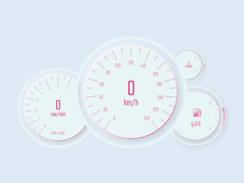 Skeuomorph Car Dashboard after effects aftereffects animation car car dashboard car panel design illustration motion graphics neumorphic neumorphism skeumorph skeumorphic skeumorphism skeuomorph skeuomorphism speedometer ui vector