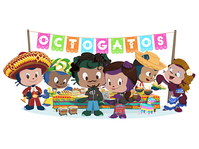 Octogatos Illustration character design employee resource group erg github illustration latin latin america latinx octocat octogatos