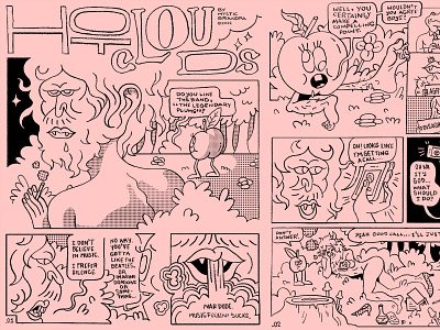 Hot Clouds cartooning cartoons comic drawing psychedelic