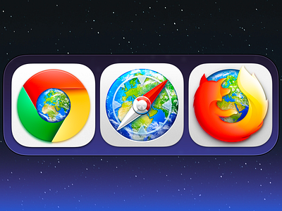 Earth Day Browser Icons app icon browser chrome firefox safari