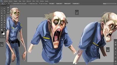 Character zombie alex alex castillo arte arte digital character characterdesign concept art design gouache