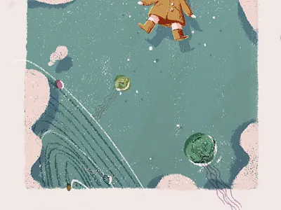 a trip cute design february flow fly illustration stars universe