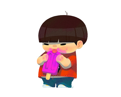 Baby Us: Popsicle Boy boy character design illustration kids nolenlee popsicle