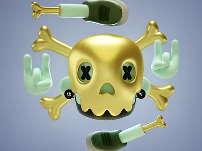 ZOMBIE ME 3d 3dprint art art direction c4d character character design graphic design illustration skull zombie