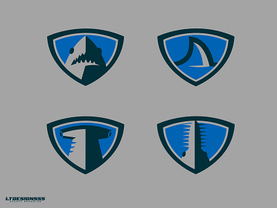 Sharks (badges) badge badge design carpenter fin greatwhite hammerhead icon icons logo logos mark mascots minimal sawshark shark sharks simplistic sports