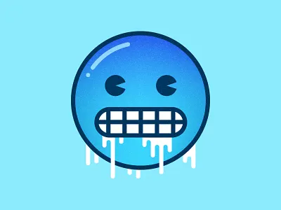 Cold Face Emoji chill cold face emoji illustration kawaii
